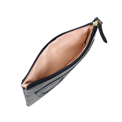 Porta Óculos Lunettes Preto Paris com Preto Liso Pronta Entrega