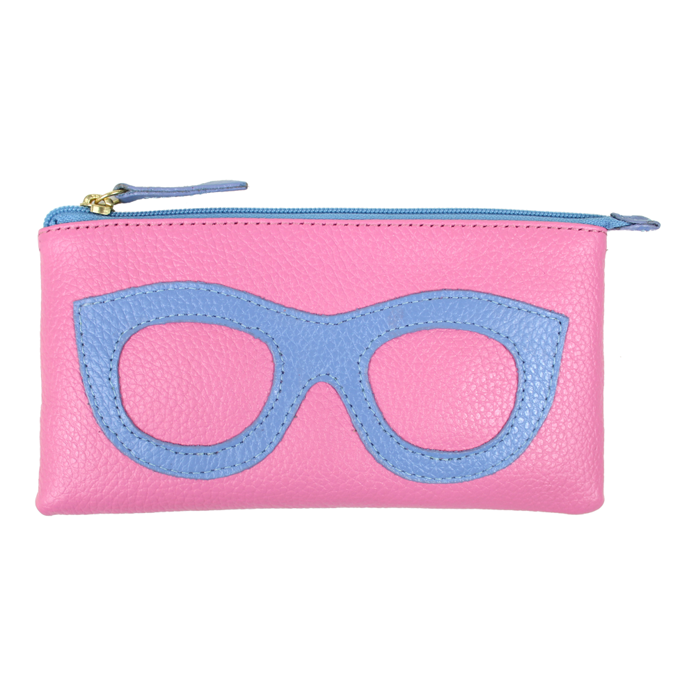 Porta Óculos Lunettes Rosa Orquídea com Sky Pronta Entrega