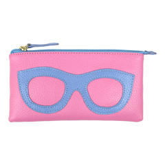 Porta Óculos Lunettes Rosa Orquídea com Sky Pronta Entrega