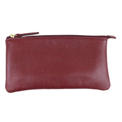 Porta Óculos Zíper Burgundy Liso Pronta Entrega