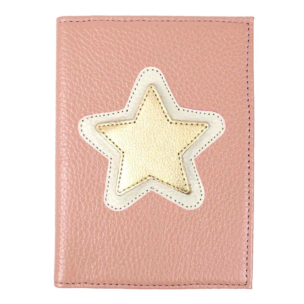 Porta Passaporte Estrela em Couro Personalizado