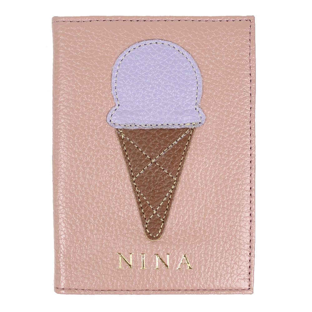 Porta Passaporte Gelato em Couro Personalizado