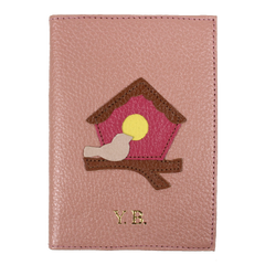 Porta Passaporte Little Bird em Couro Personalizado