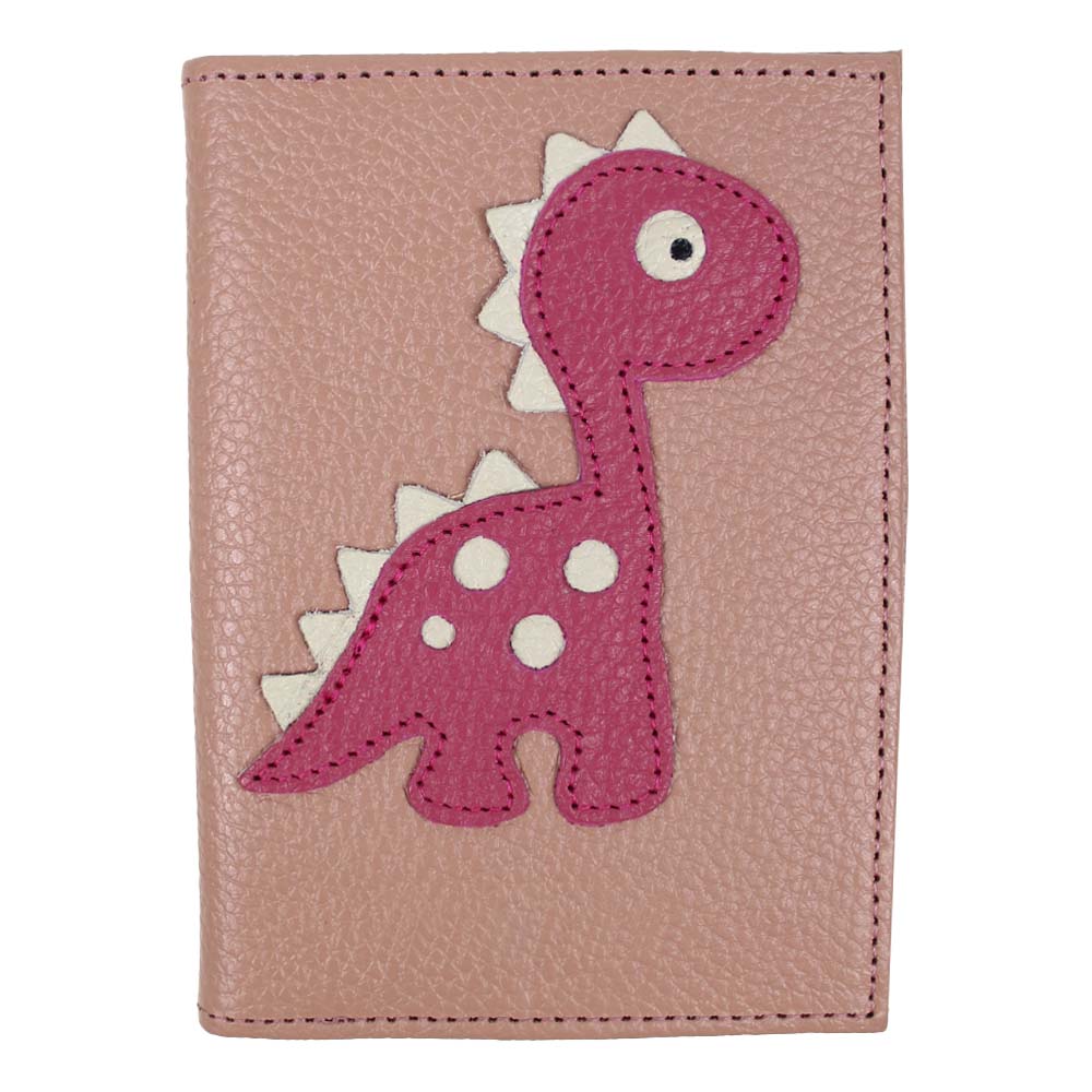 Porta Passaporte Little Dino em Couro Personalizado