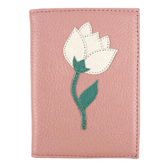 Porta Passaporte Tulipa em Couro Personalizado
