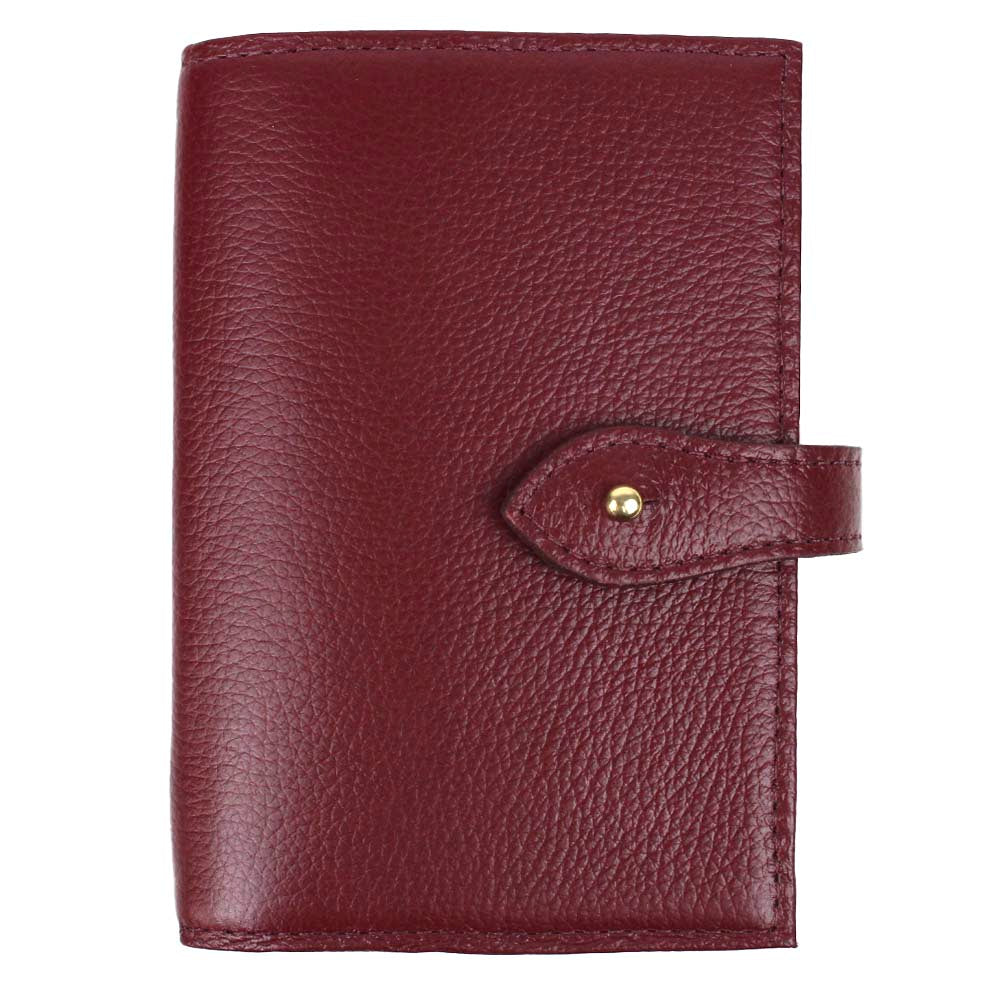 Porta Passaporte Boston 4 Burgundy Liso Pronta Entrega