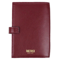 Porta Passaporte Boston 4 Burgundy Liso Pronta Entrega