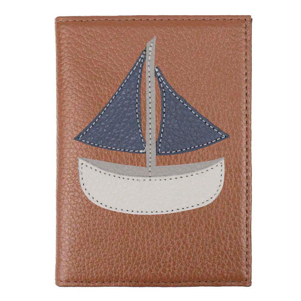 Porta Passaporte Barco em Couro Personalizado