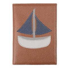 Porta Passaporte Barco em Couro Personalizado