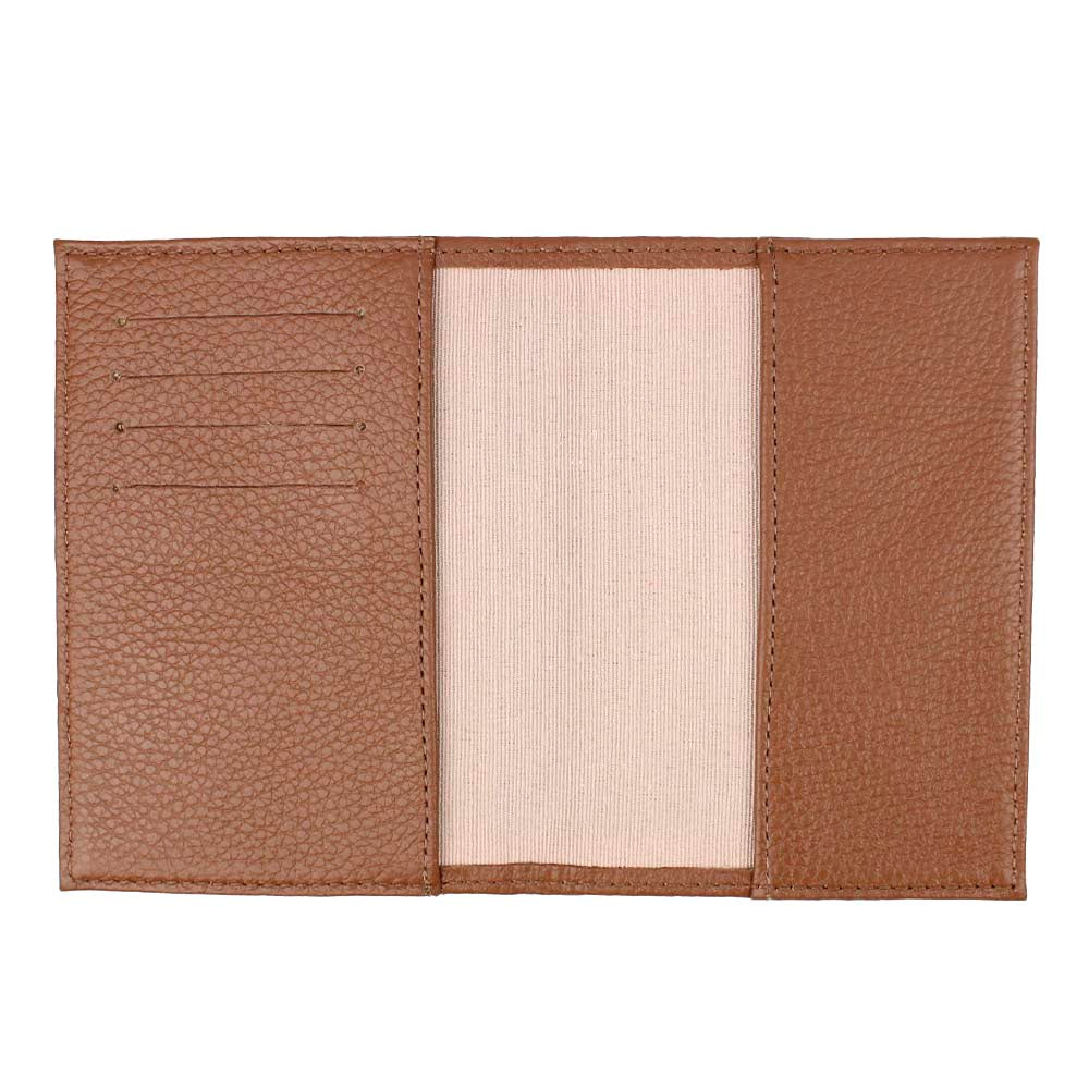 Porta Passaporte Caramelo Liso Pronta Entrega