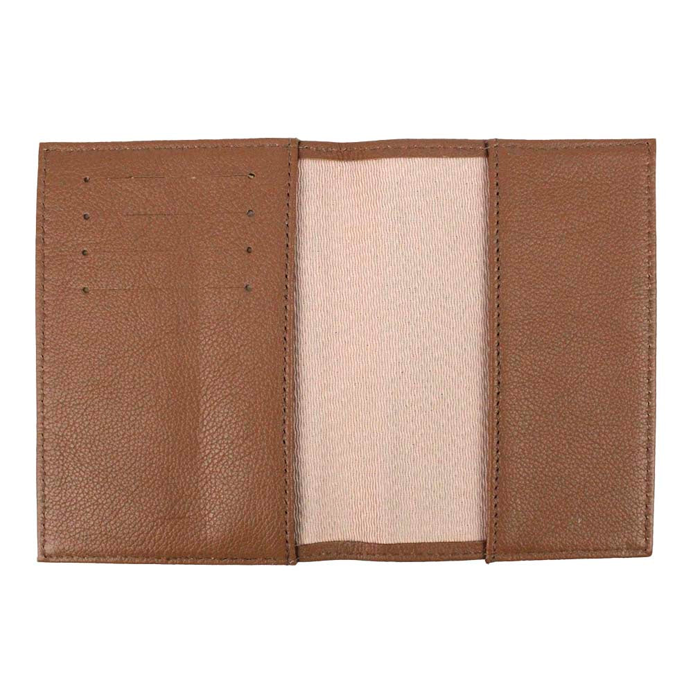 Porta Passaporte Little Bear Caramelo Liso com Marinho Liso Pronta Entrega