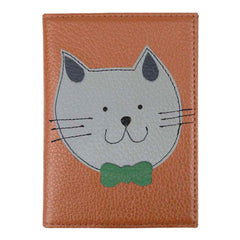 Porta Passaporte Little Cat em Couro Personalizado