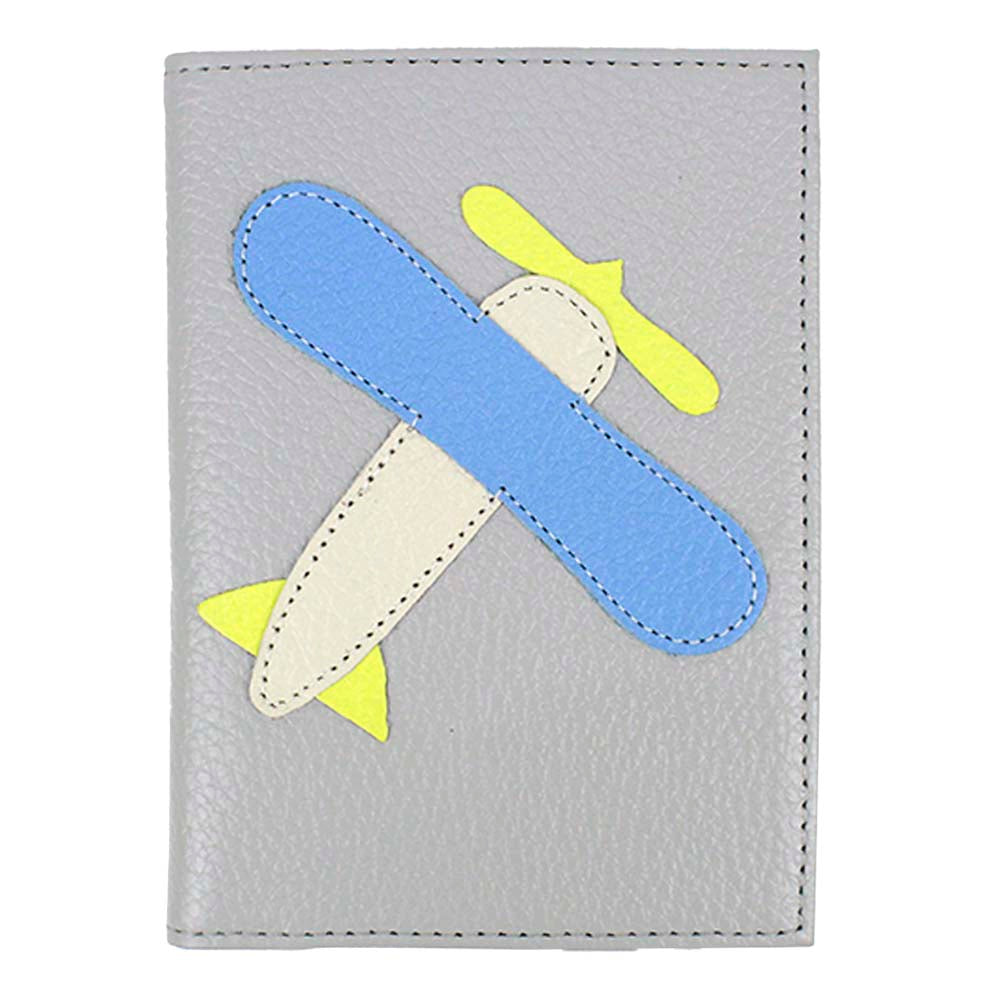 Porta Passaporte Little Plane em Couro Personalizado