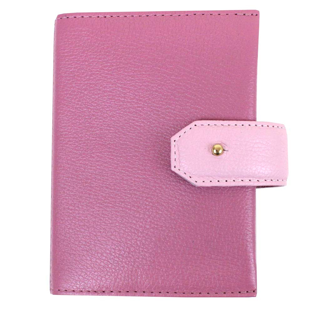 Porta Passaporte Dublin 6 Rosa Blush com Rosa Chá Pronta Entrega