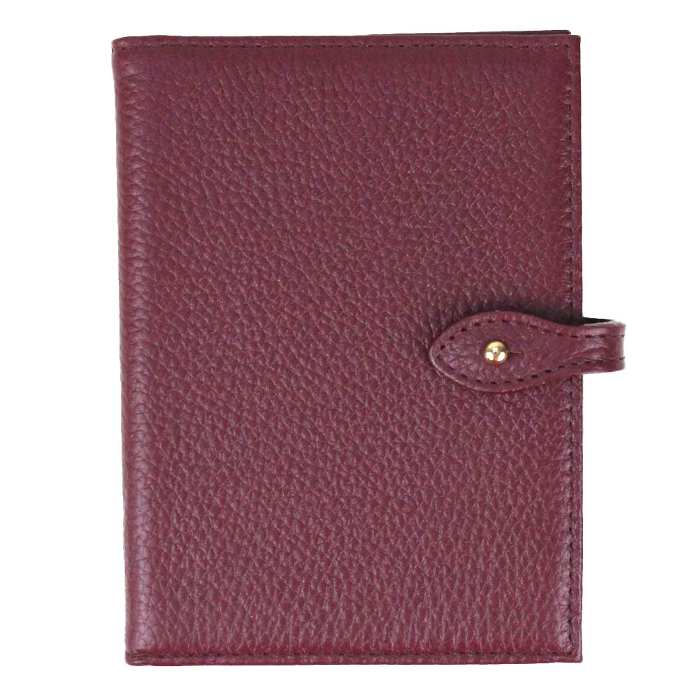 Porta Passaporte Duplo Burgundy Liso Pronta Entrega