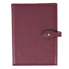 Porta Passaporte Duplo Burgundy Liso Pronta Entrega