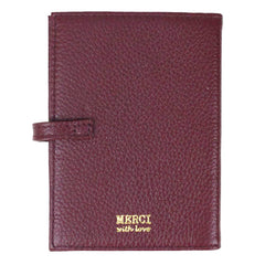 Porta Passaporte Duplo Burgundy Liso Pronta Entrega