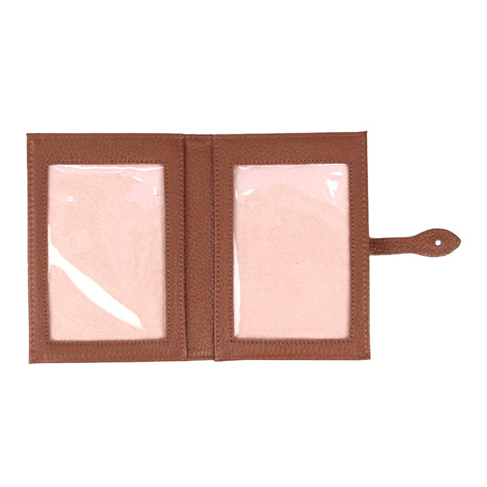 Porta Passaporte Duplo Masculino Caramelo Liso Pronta Entrega