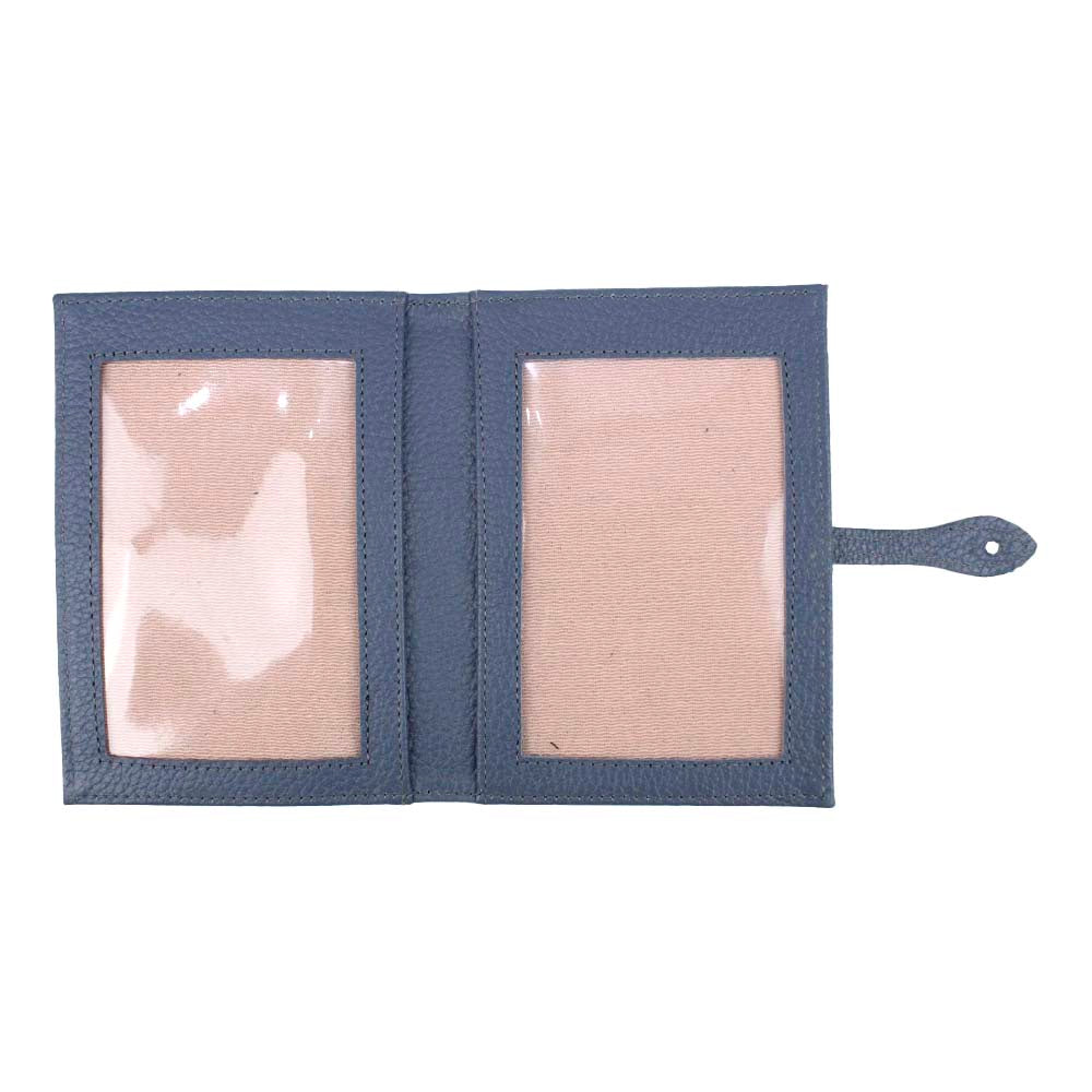 Porta Passaporte Duplo Little Elephant Oceano com Cinza Claro Liso e Chumbo Pronta Entrega