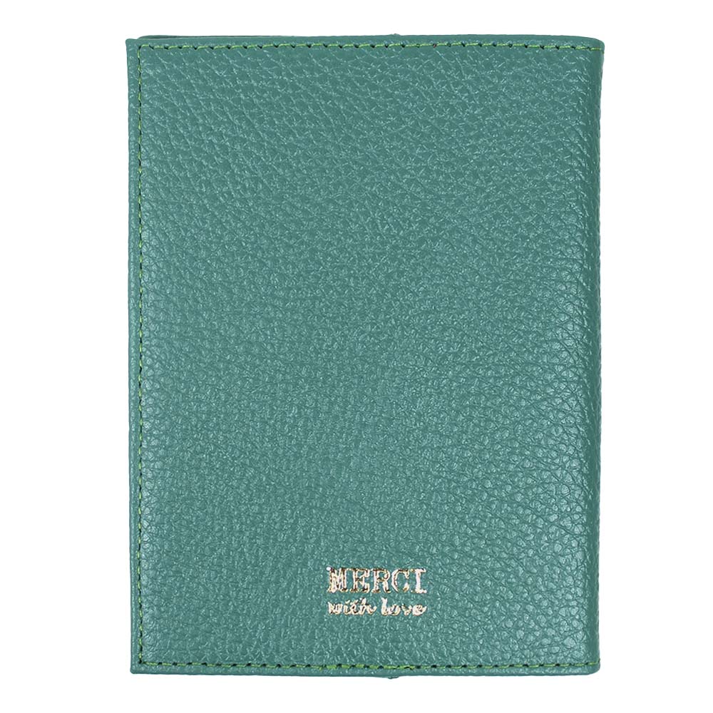 Porta Passaporte Cavalo Joca Esmeralda com Off White Liso, Fendi e Marinho Liso Pronta Entrega
