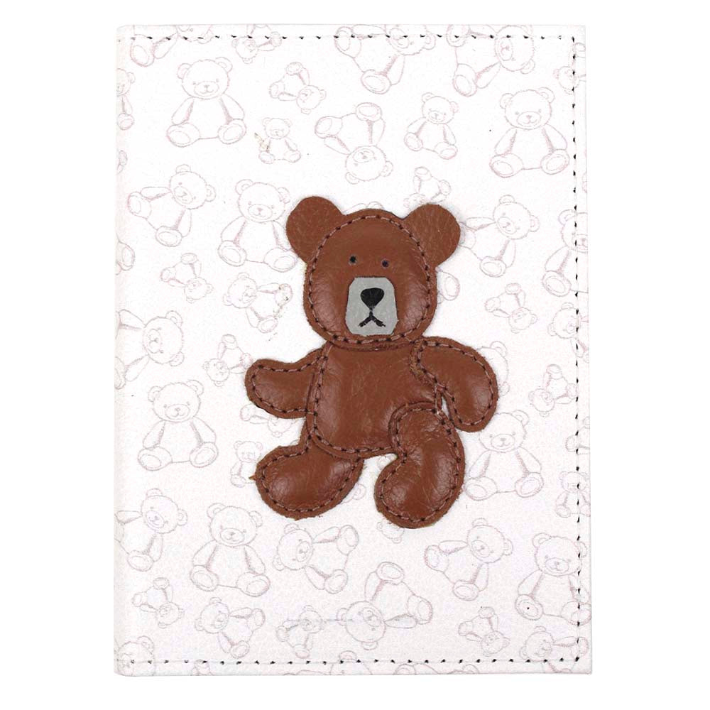 Porta Passaporte Urso Teddy Estampa Ursos em Couro Personalizado
