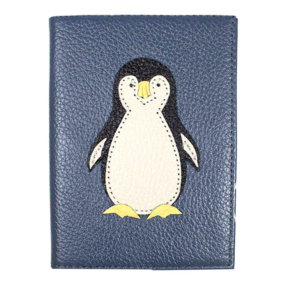 Porta Passaporte Pinguim em Couro Personalizado