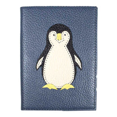 Porta Passaporte Pinguim em Couro Personalizado