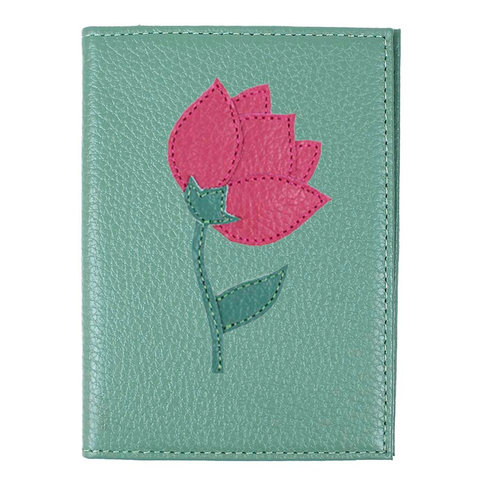 Porta Passaporte Tulipa em Couro Personalizado