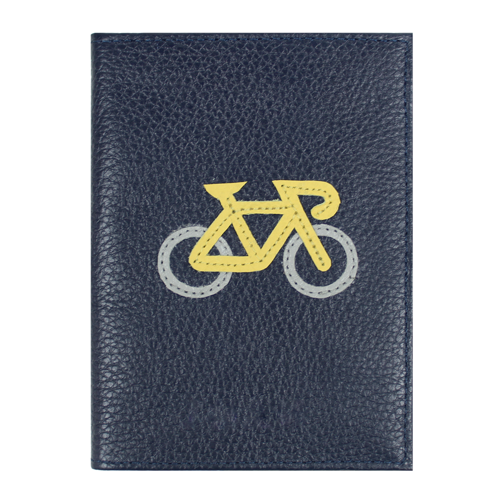 Porta Passaporte Bicicleta em Couro Personalizado