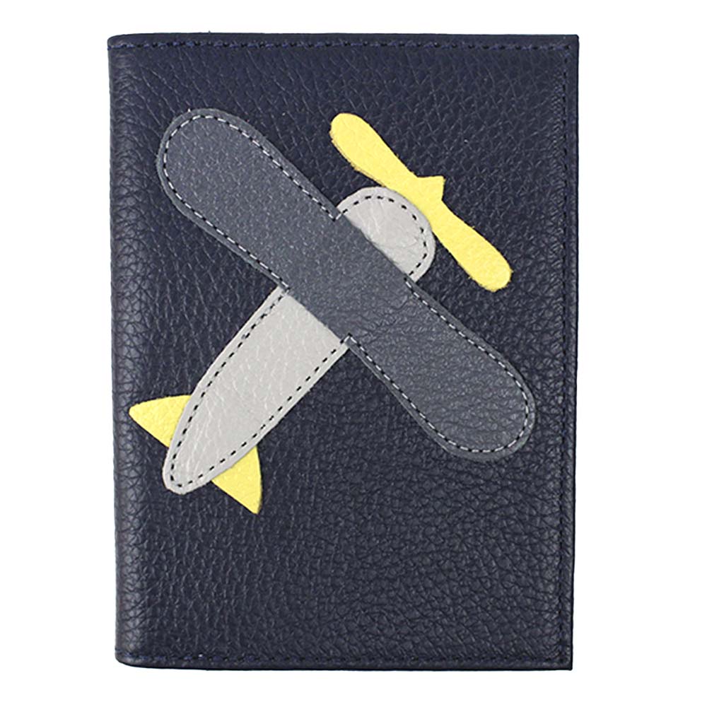 Porta Passaporte Little Plane em Couro Personalizado