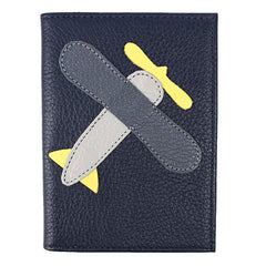 Porta Passaporte Little Plane em Couro Personalizado