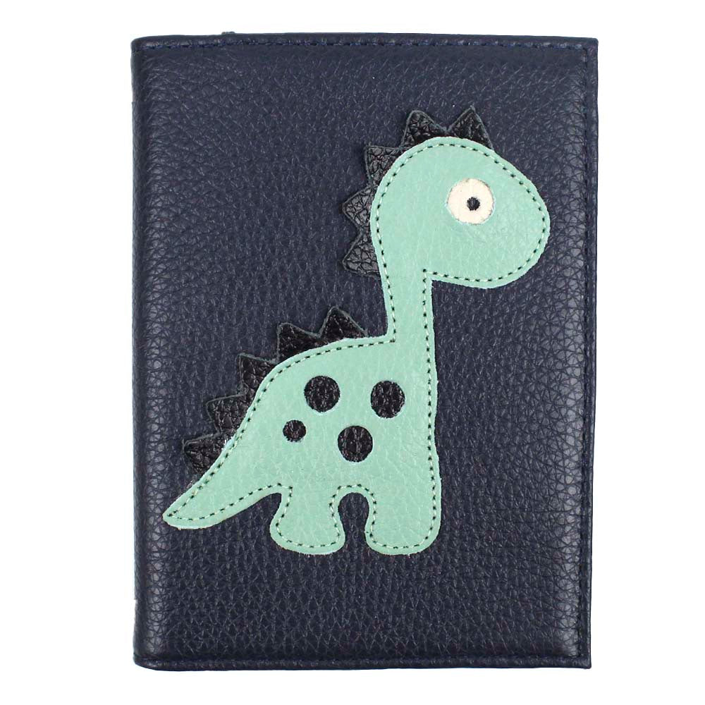 Porta Passaporte Little Dino em Couro Personalizado