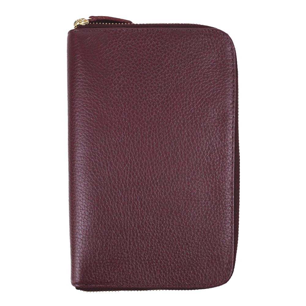 Carteira de Viagem Miami para 6 Passaportes Burgundy Liso Pronta Entrega