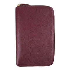 Carteira de Viagem Miami para 6 Passaportes Burgundy Liso Pronta Entrega