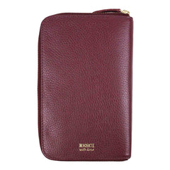 Carteira de Viagem Miami para 6 Passaportes Burgundy Liso Pronta Entrega