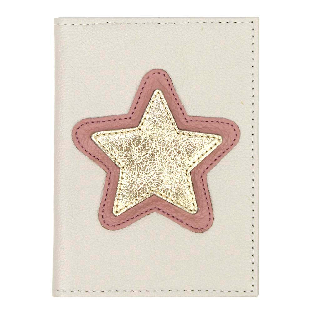 Porta Passaporte Estrela em Couro Personalizado