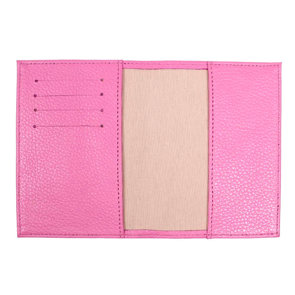 Porta Passaporte Borboleta Rosa Orquídea com Off White Liso e Sky Pronta Entrega