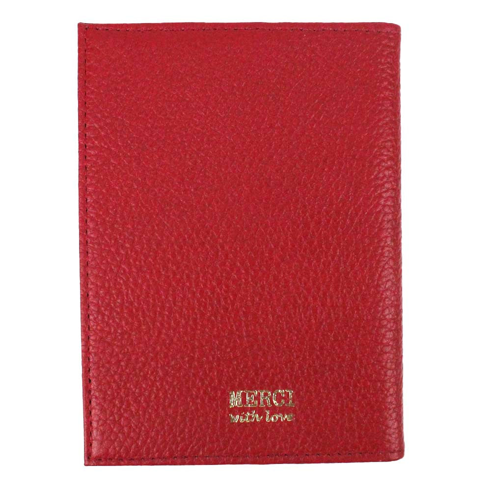 Porta Passaporte Marinheiro Vermelho Liso com Off White Liso Pronta Entrega
