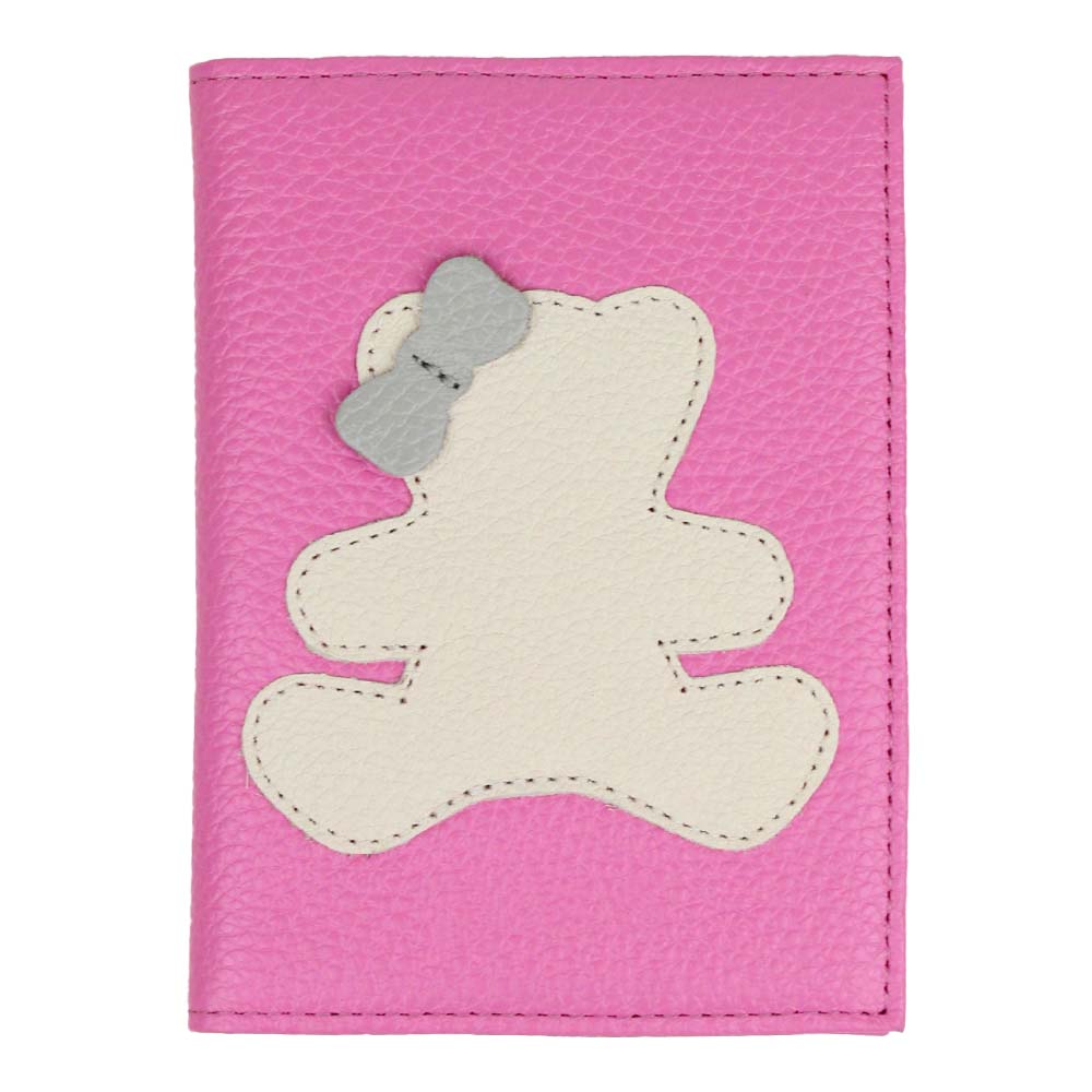 Porta Passaporte Little Bear Laço em Couro Personalizado