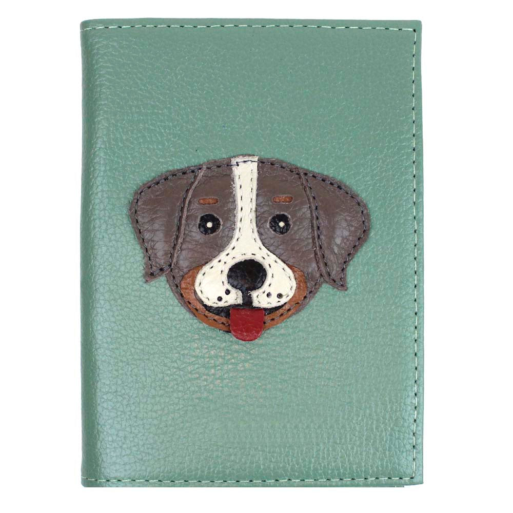 Porta Passaporte Cachorro Toddy em Couro Personalizado