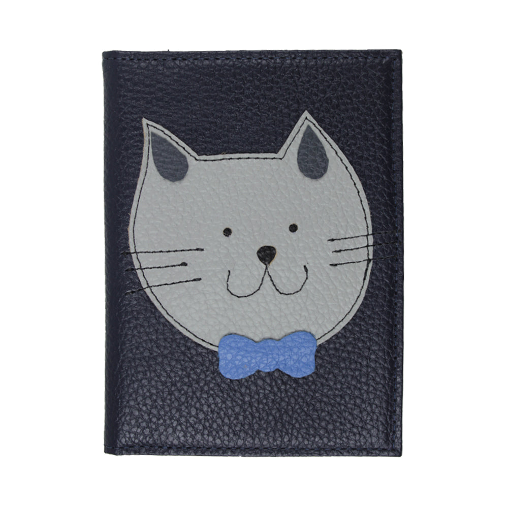 Porta Passaporte Little Cat em Couro Personalizado