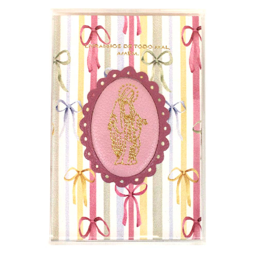Quadrinho Nossa Senhora das Graças Estampa Korea com Rosa Chá e Rosa Blush Pronta Entrega