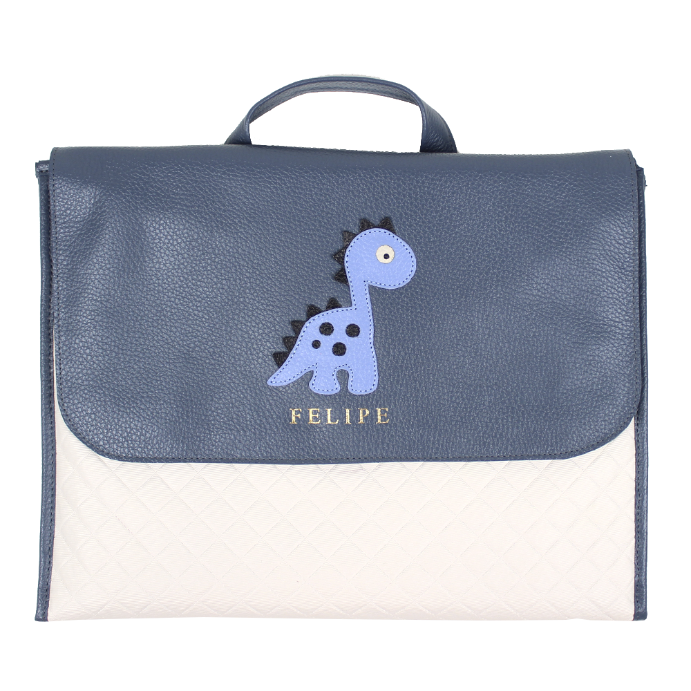 Quick Baby Change Little Dino em Couro Personalizado