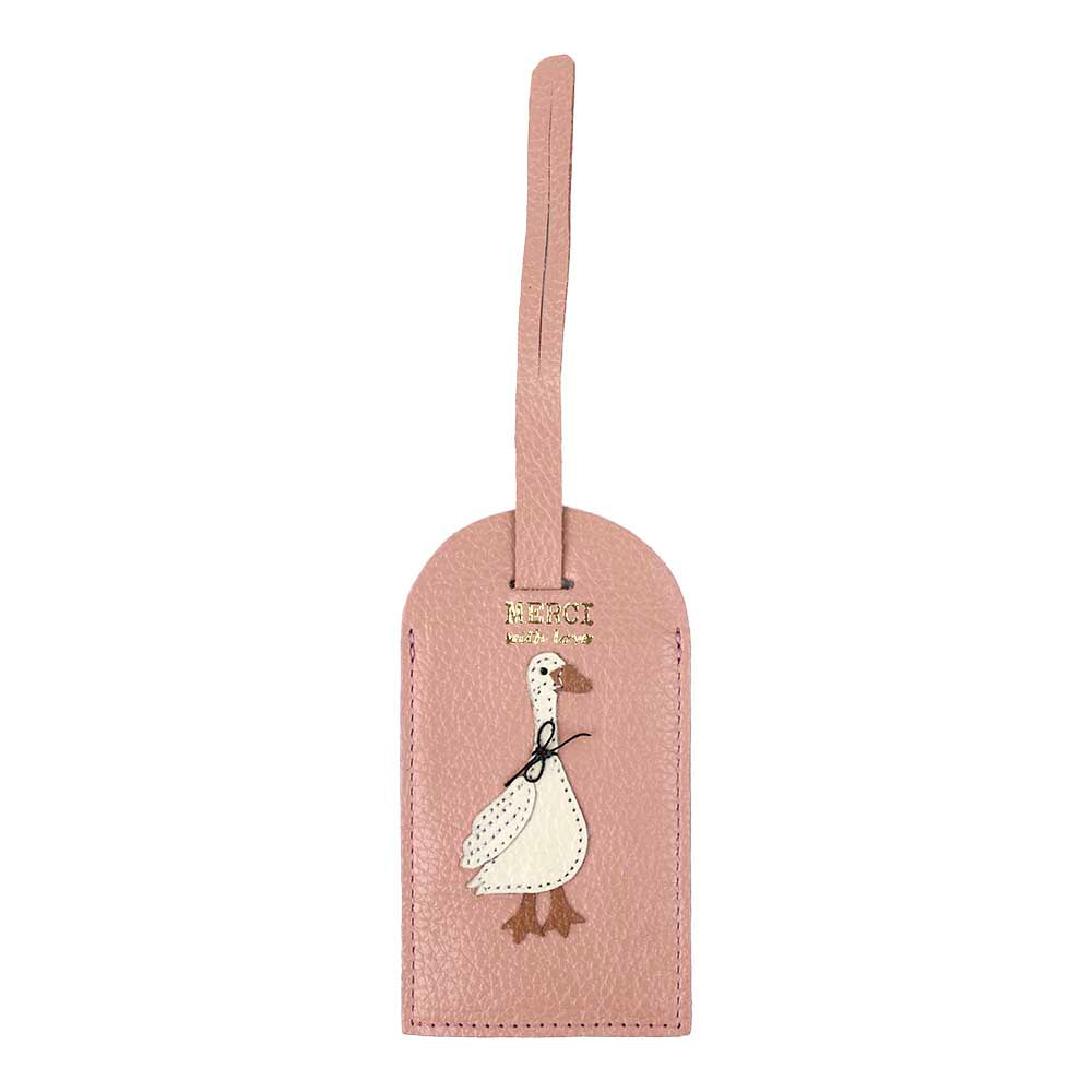 Tag de Mala Ganso em Couro Personalizada