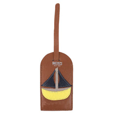Tag de Mala Barco em Couro Personalizada
