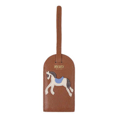 Tag de Mala Cavalo Joca Caramelo Liso com Fendi e Sky Pronta Entrega