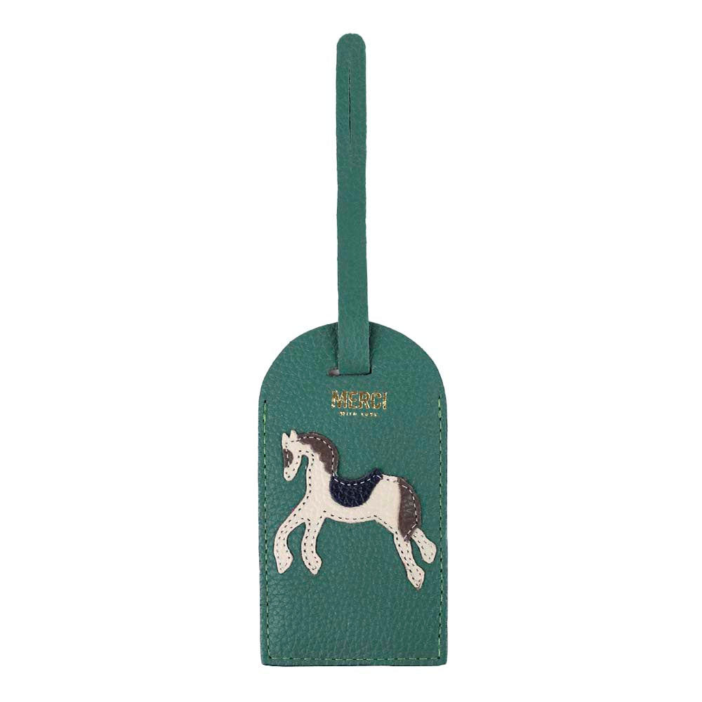 Tag de Mala Cavalo Joca em Couro Personalizada