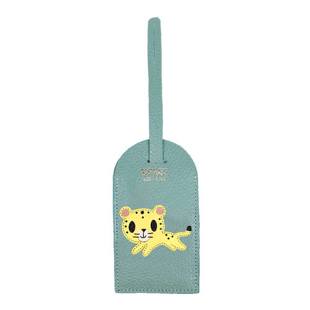 Tag de Mala Onça em Couro Personalizada