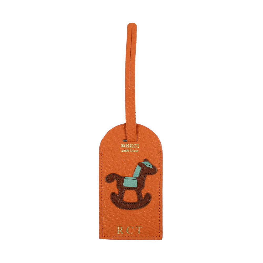 Tag de Mala Little Horse em Couro Personalizada