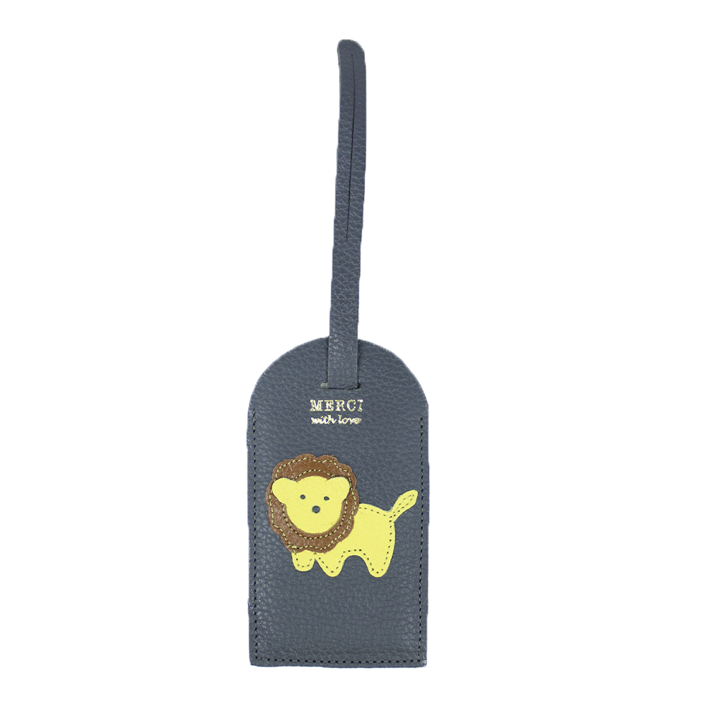 Tag de Mala Little Lion em Couro Personalizada